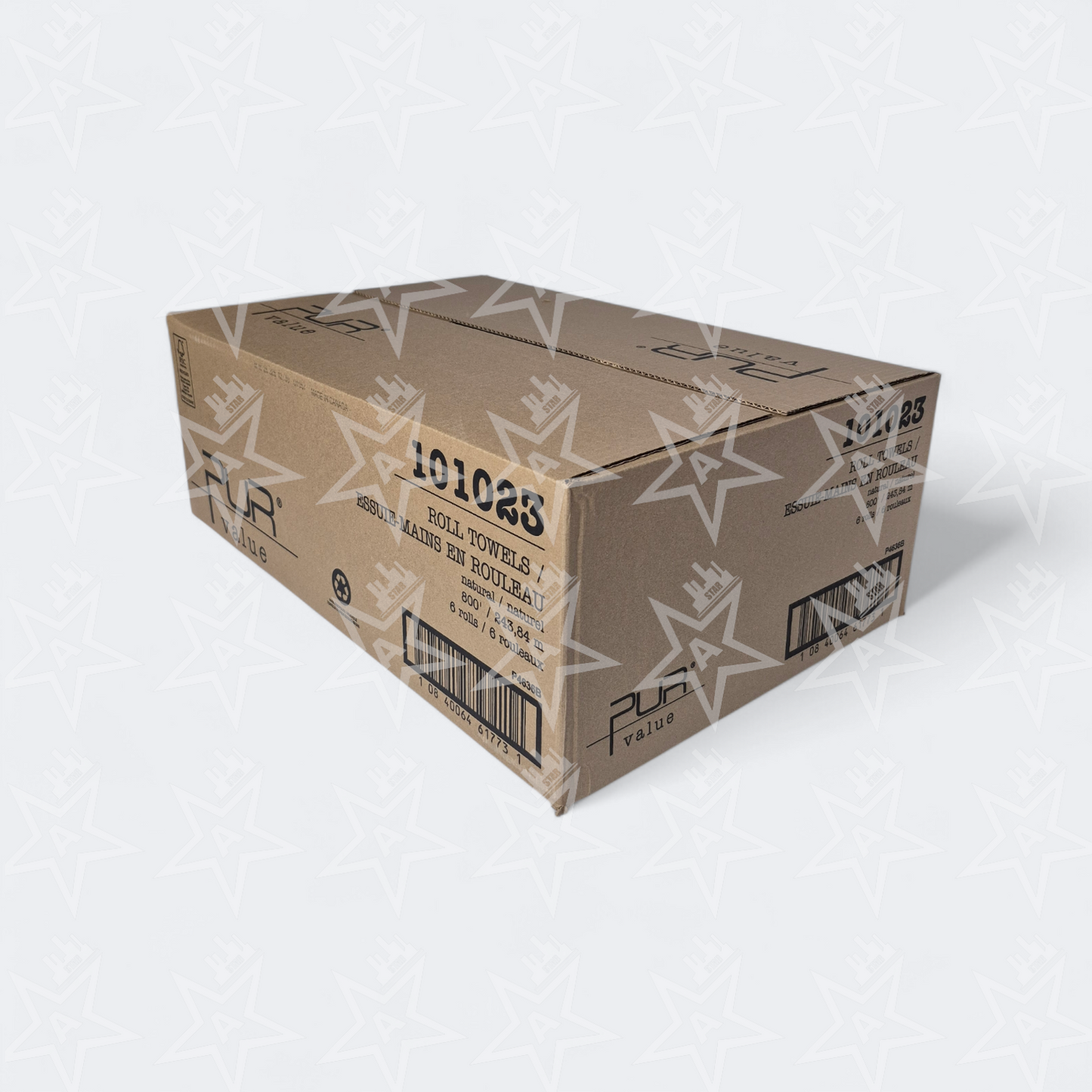 PUR Value Paper Towel Rolls 800′, Standard, Kraft (6 Rolls Per Case)