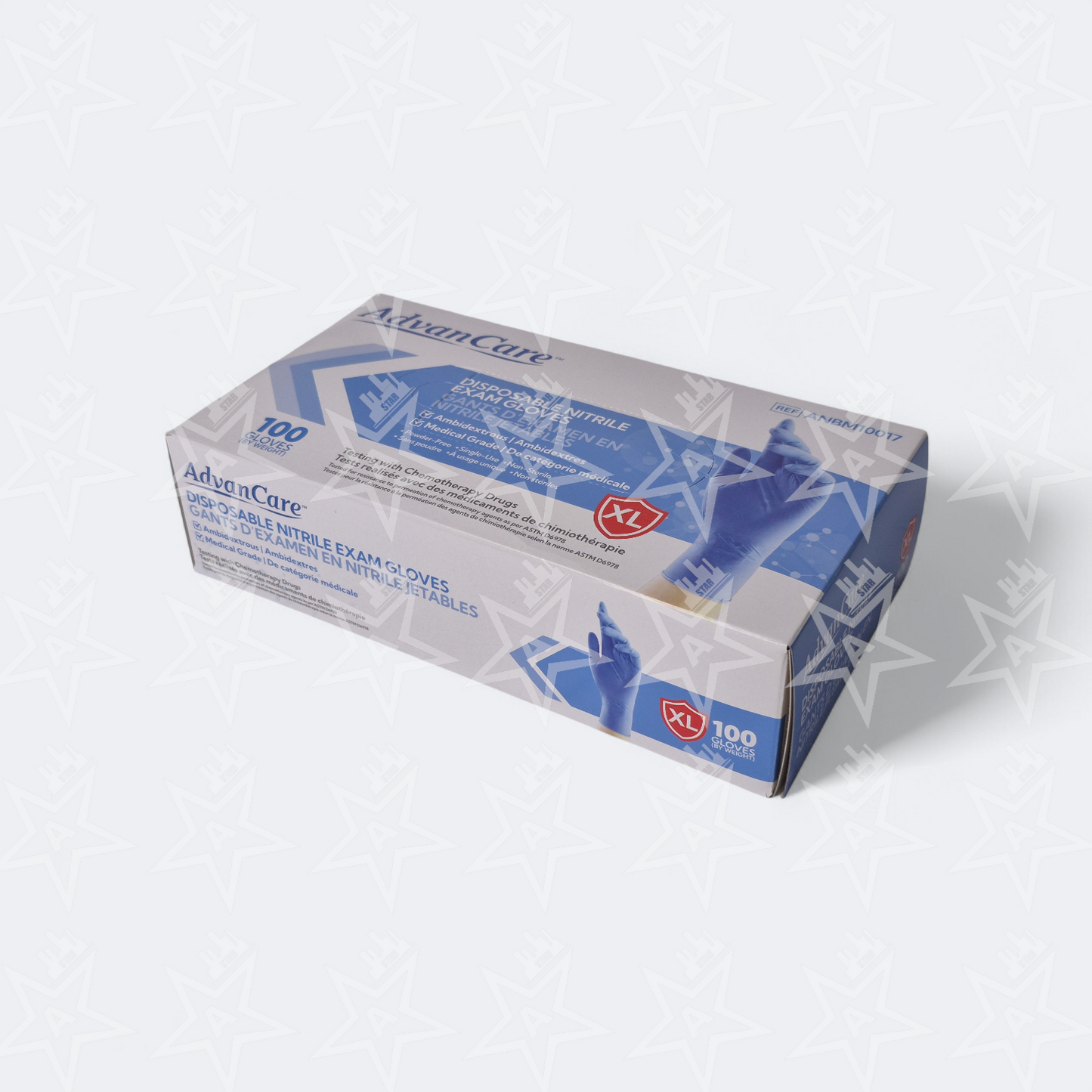 Advancare 4MIL Blue Nitrile Gloves (Available In Multiple Sizes)