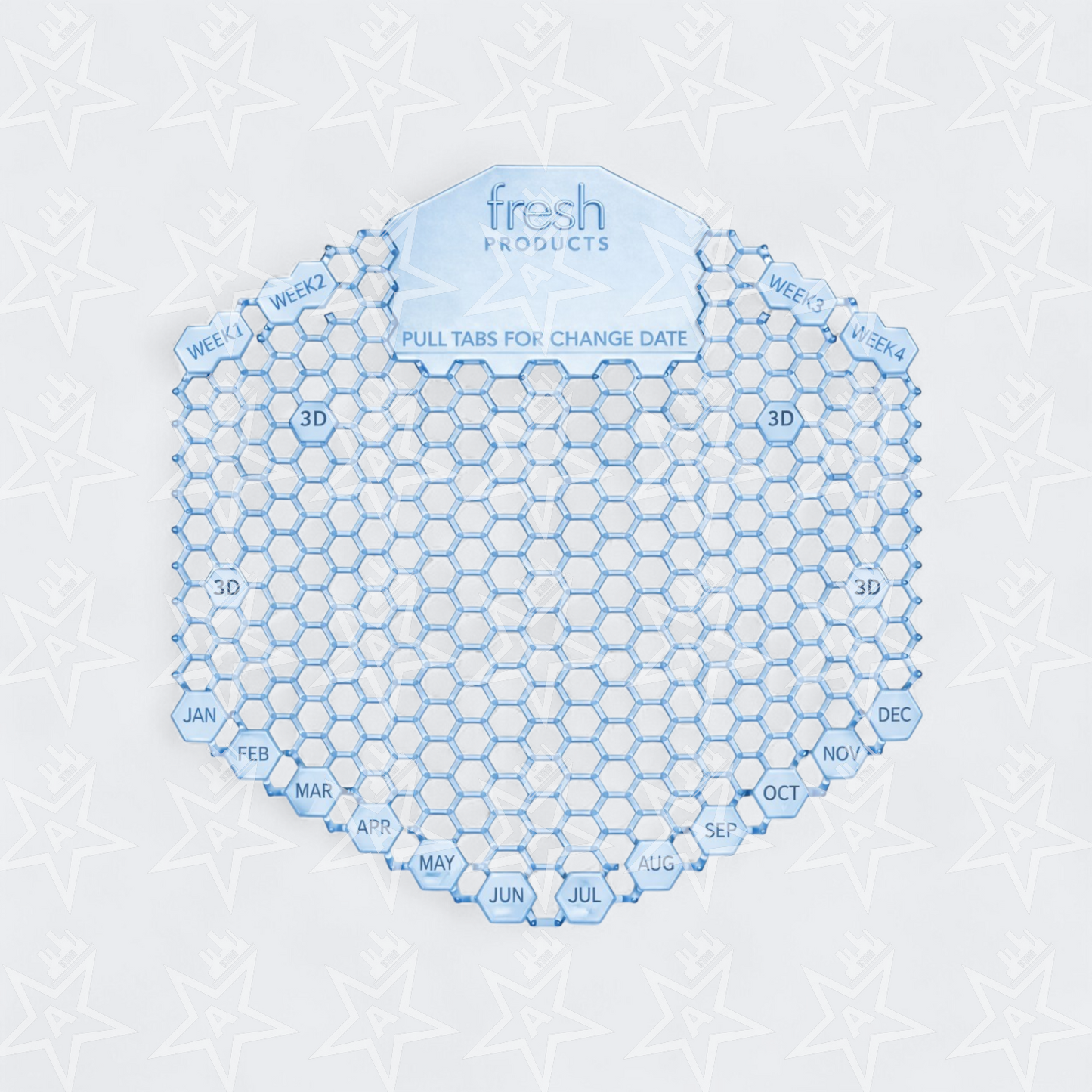 Fresh Products Wave3D Urinal Screens, Cotton Blossom (10 Per Pack)