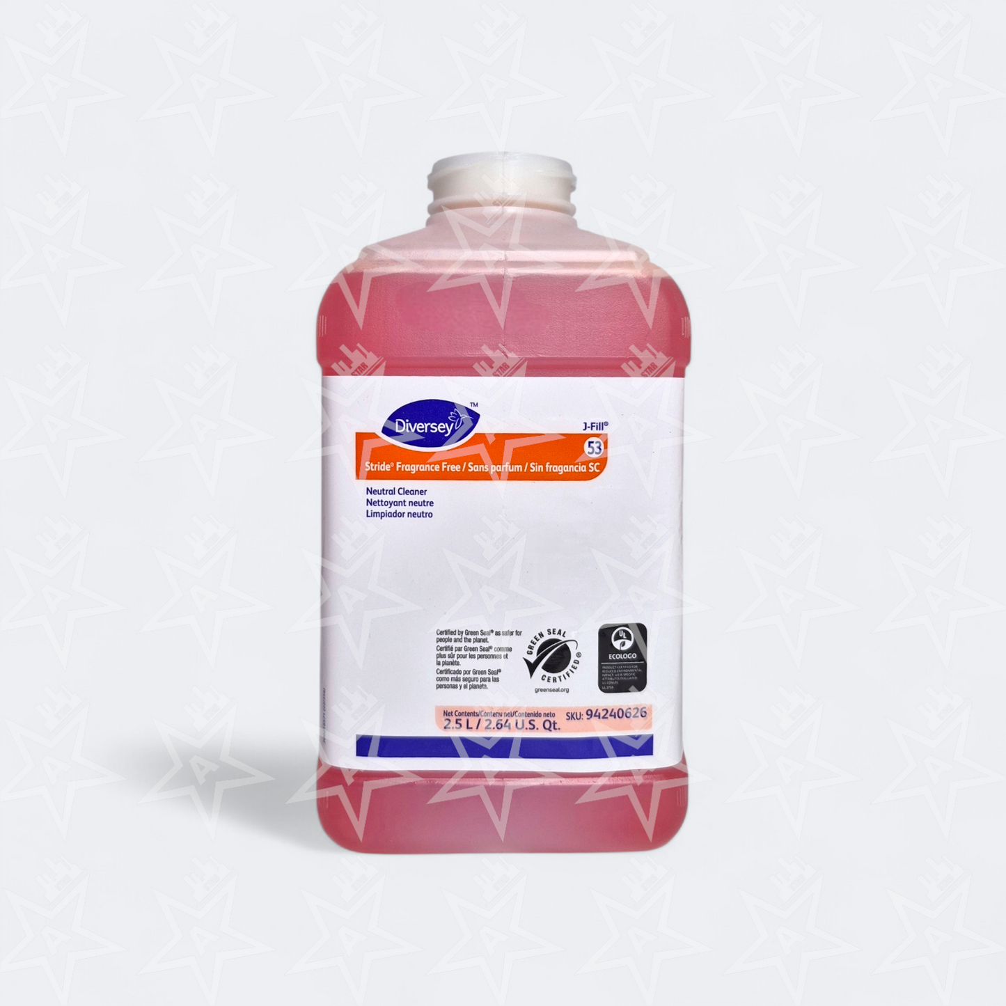 Diversey J-FILL Stride Fragrance Free Neutral Cleaner 2.5L (Case of 2)