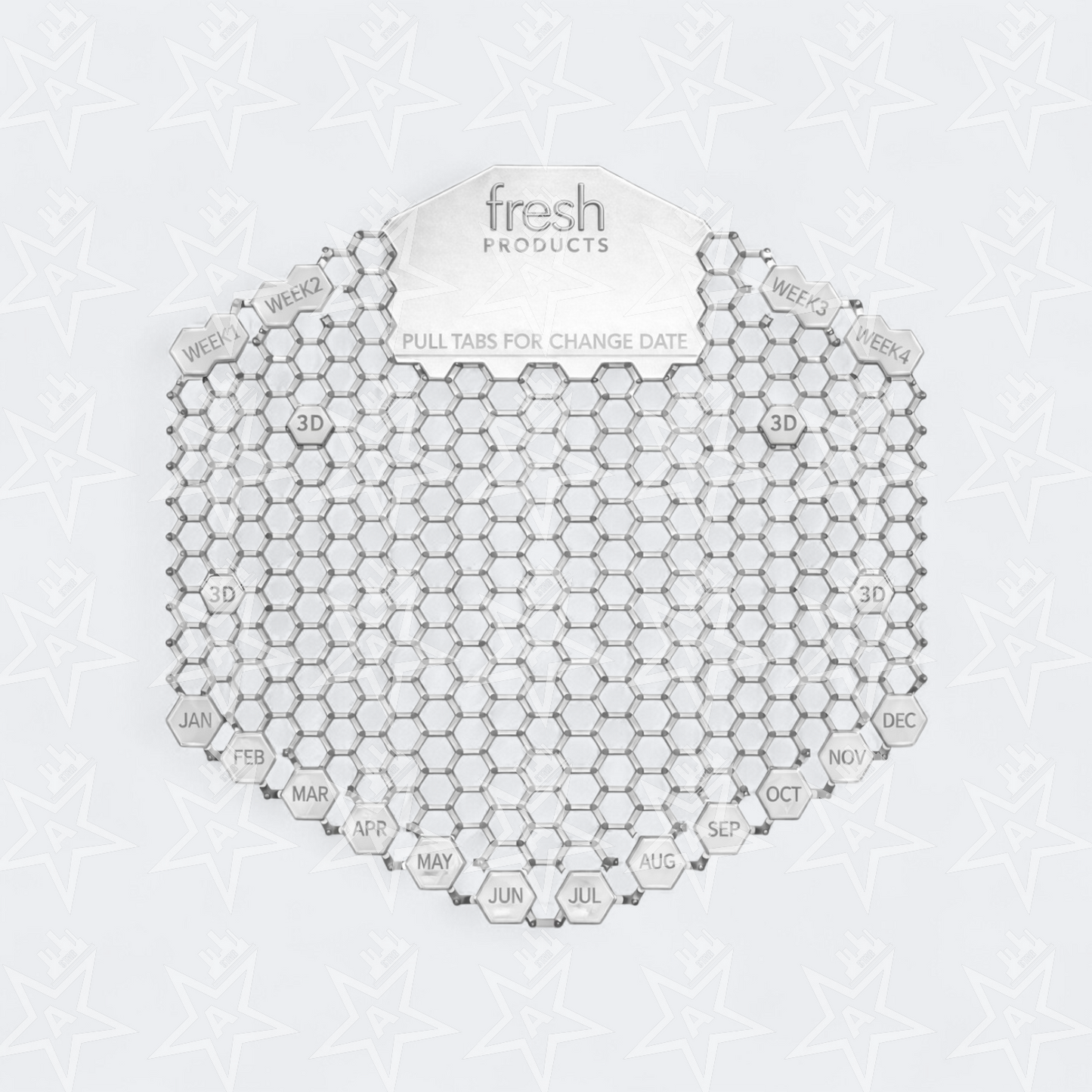 Fresh Products Wave3D Urinal Screens, Fragrance Free (10 Per Pack)