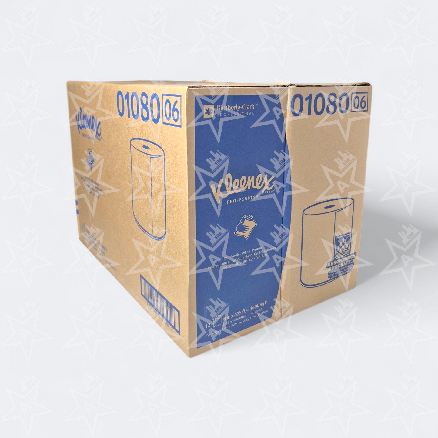 Kimberly Clark Kleenex Premium Hard Roll Paper Towels 425' (12 Rolls Per Case)