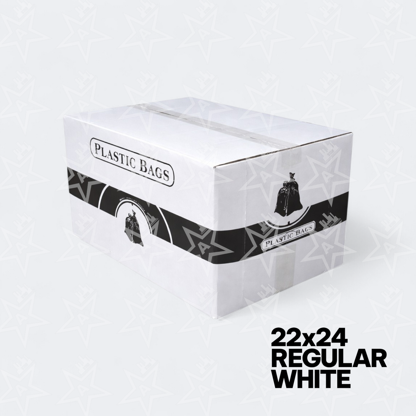 KOMFORT 22"x 24" Regular White Garbage Bags (500 per case)