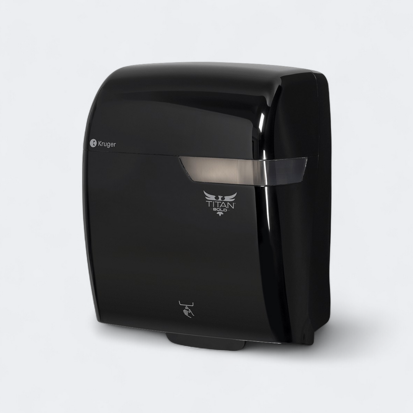 Kruger Titan Bold Electronic Hybrid Roll Towel Dispenser, Black