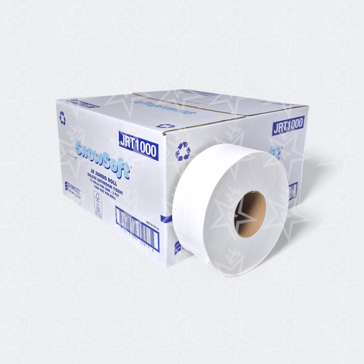 SnowSoft Premium Jumbo Bathroom Tissue 1000' (12 Rolls Per Case)