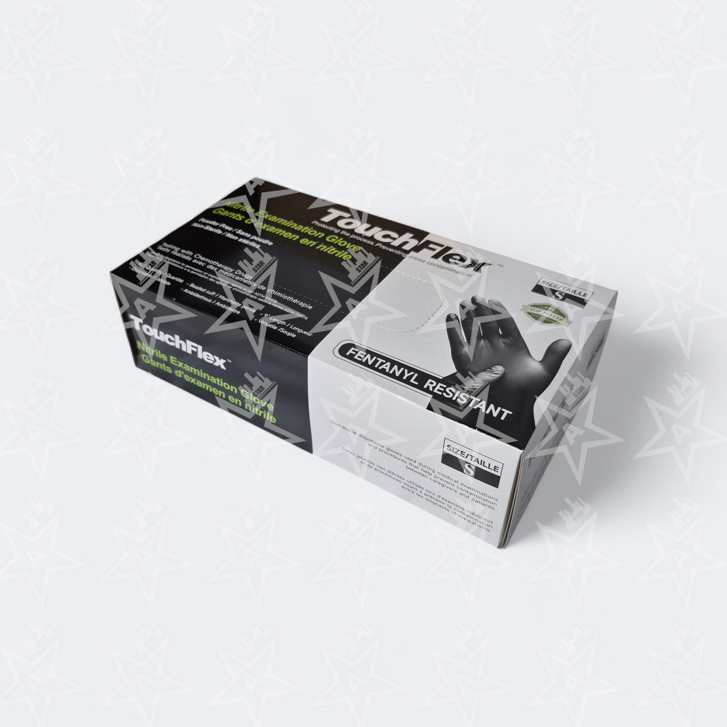 TouchFlex SMALL Black Nitrile Gloves 5MIL, 100pc