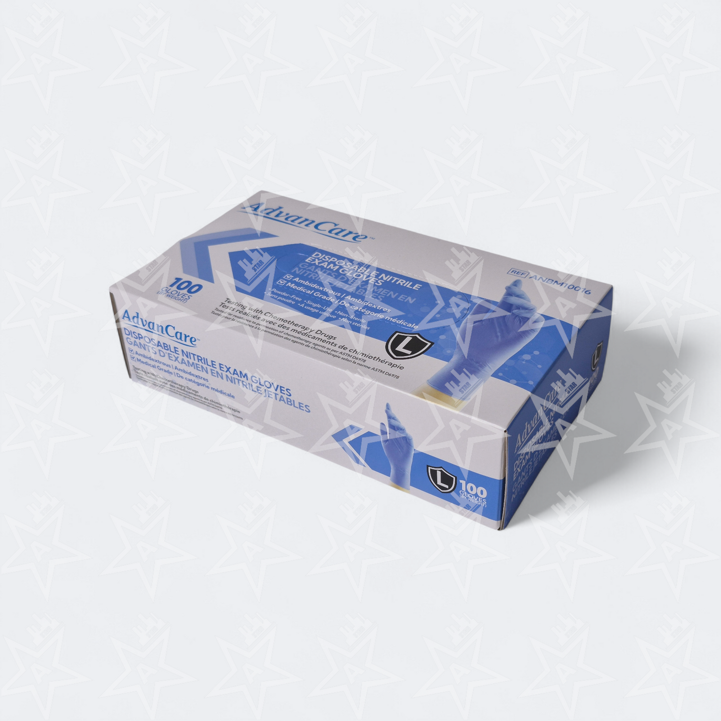 Advancare 4MIL Blue Nitrile Gloves (Available In Multiple Sizes)