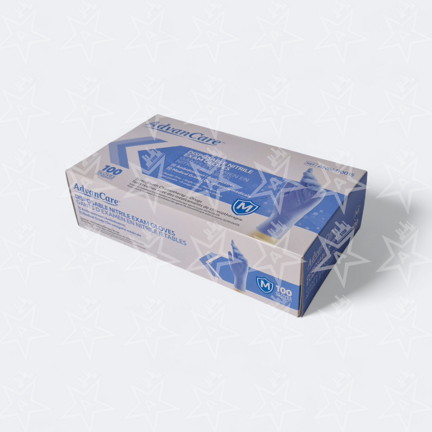 Advancare 4MIL Blue Nitrile Gloves (Available In Multiple Sizes)