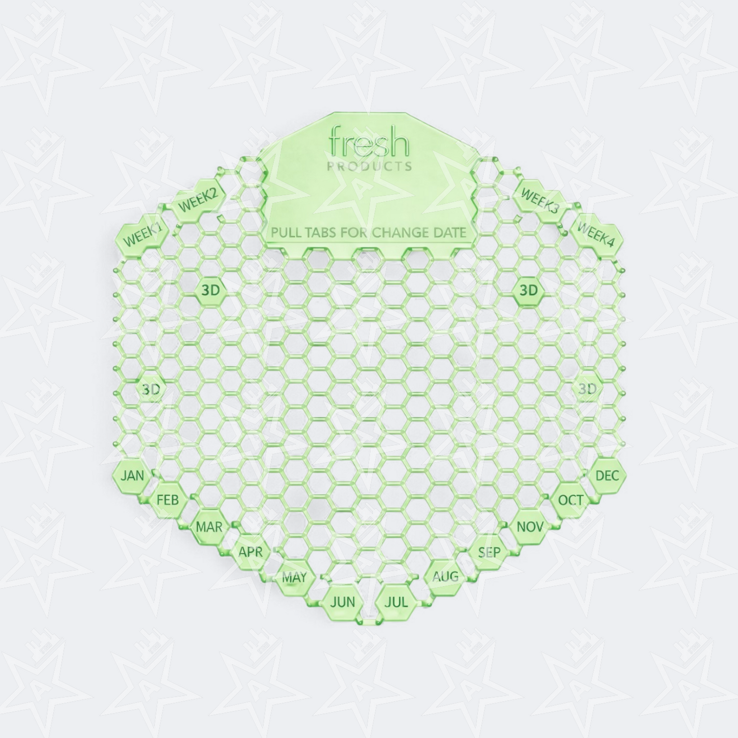 Fresh Products Wave3D Urinal Screens, Cucumber Melon (10 Per Pack)