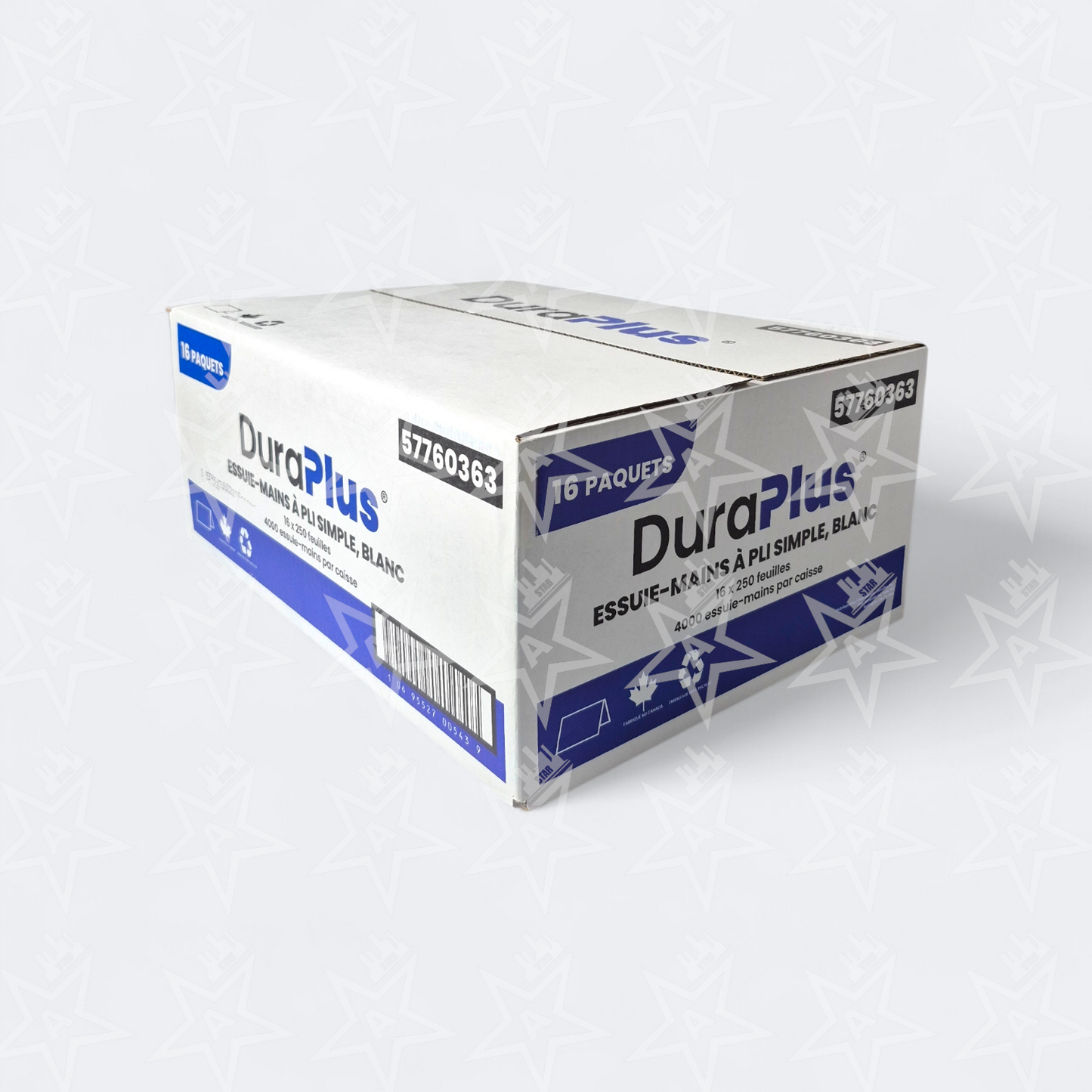 DuraPlus Singlefold White, 250 Sheet (16 Packs Per Case)