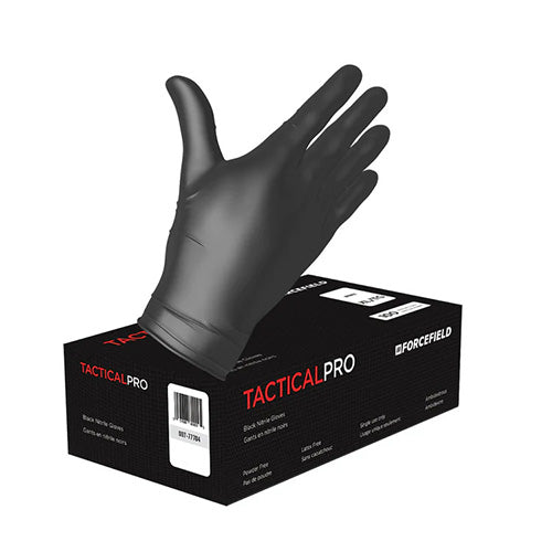 Tactical Pro Black 5 Gram Nitrile Disposable Gloves, 100pc (S, M, L, XL)