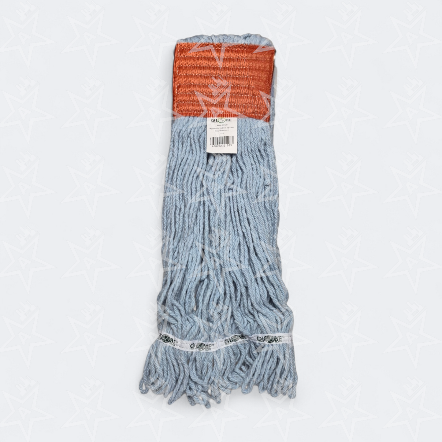 Globe Syn-Pro Synthetic 5 Inch Wide Band Wet Blue Looped End Mop, 24oz