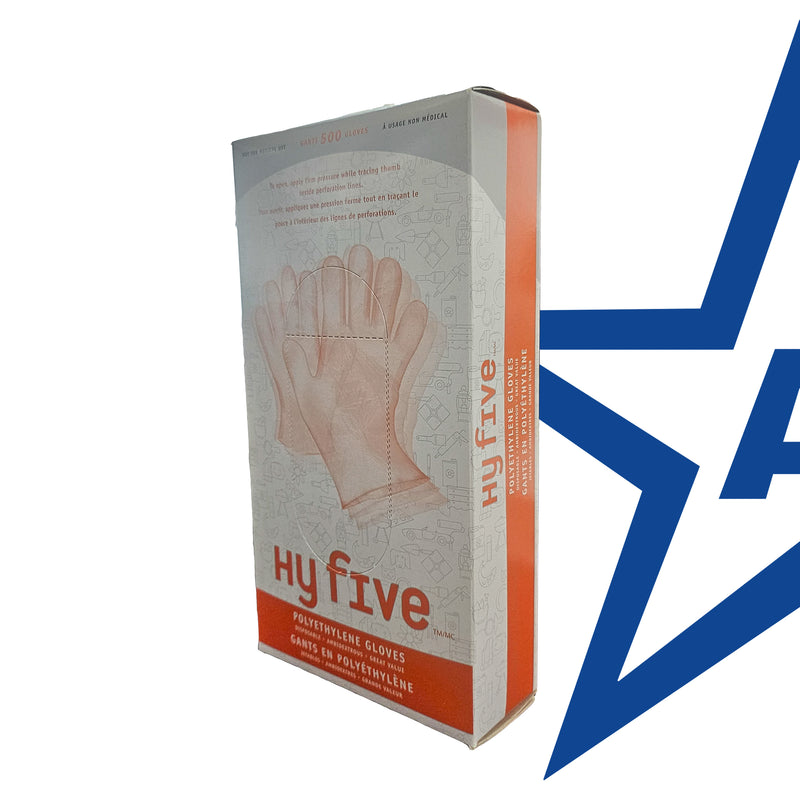 Hy Five Polyethylene Gloves, 500pc (S, M, L)