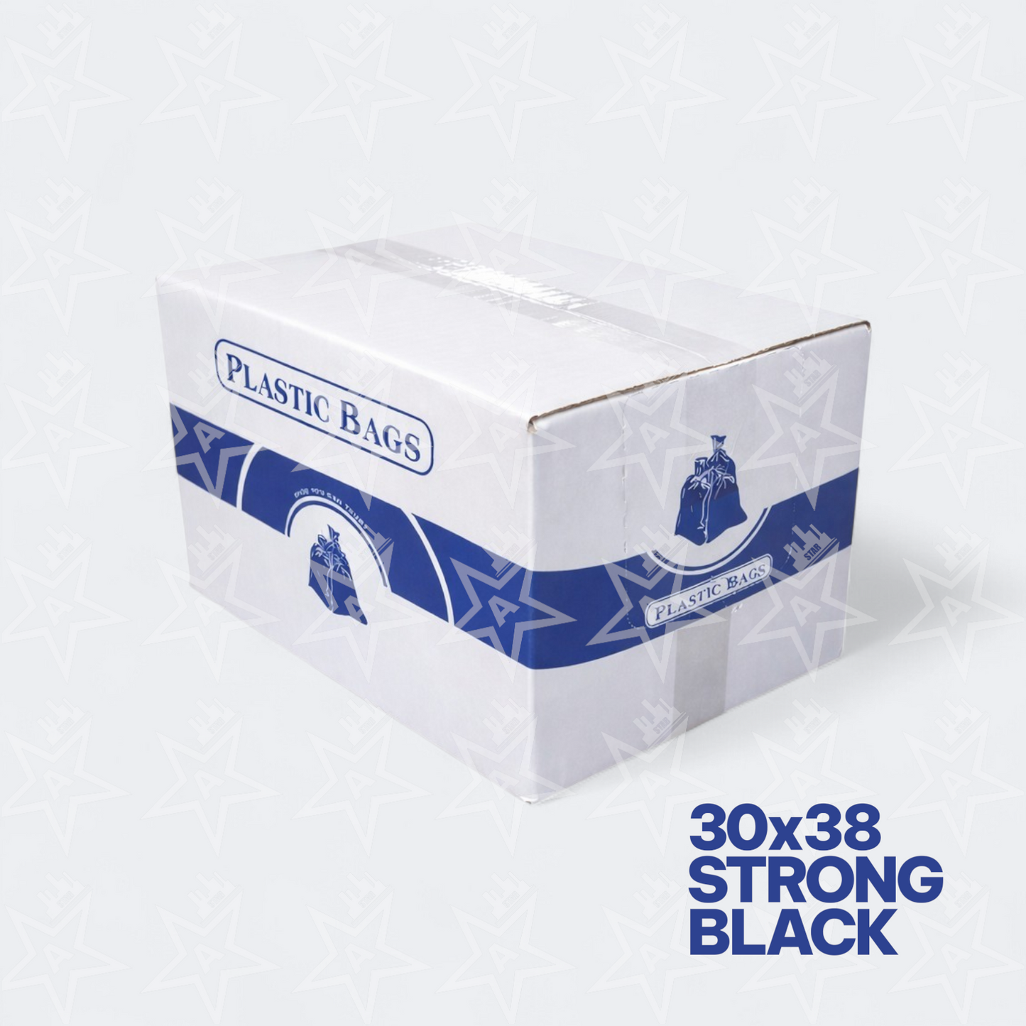 KOMFORT 30×38 Strong Black Garbage Bags (200 Per Case)