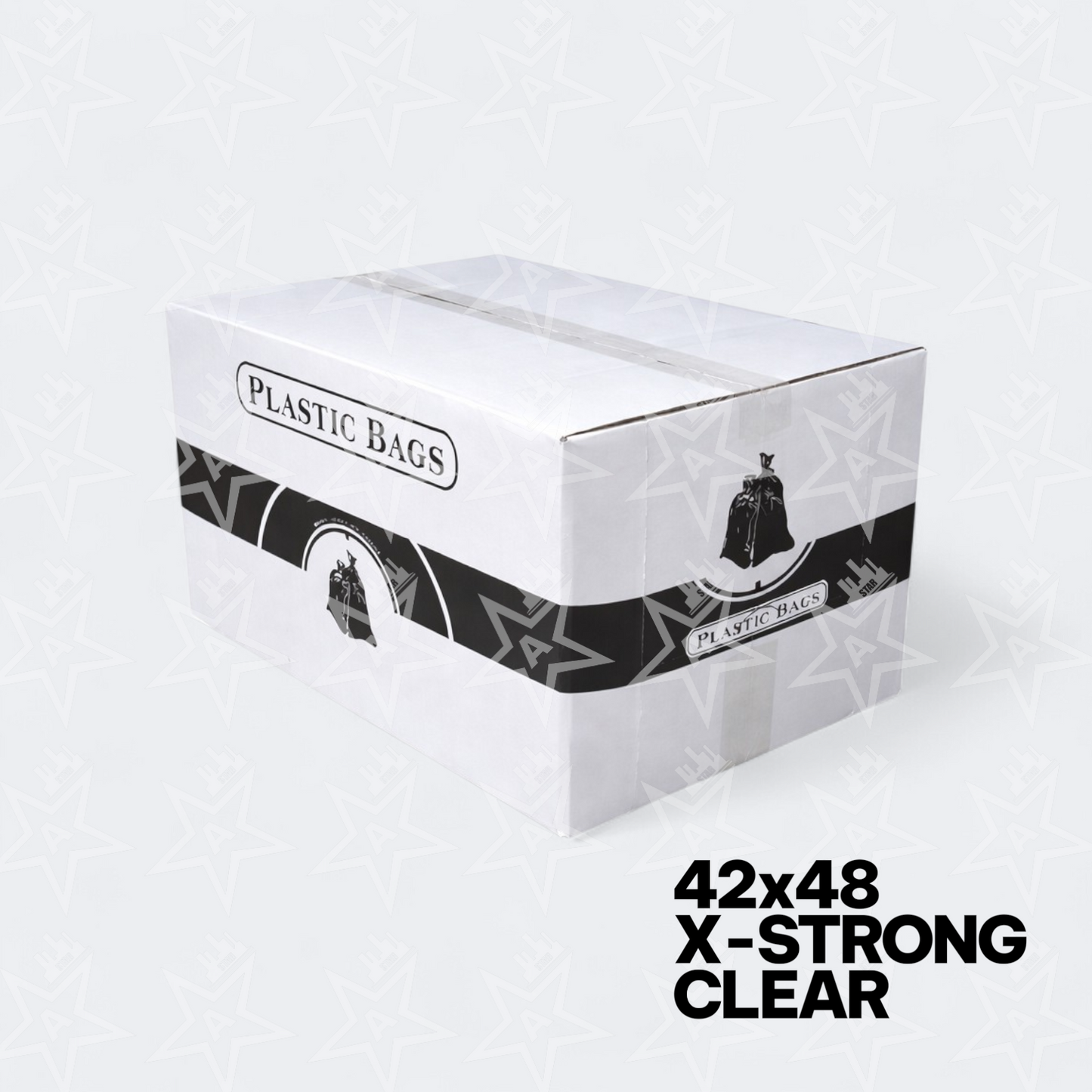 KOMFORT 42"x 48" X-Strong Clear Garbage Bags (100 per case)
