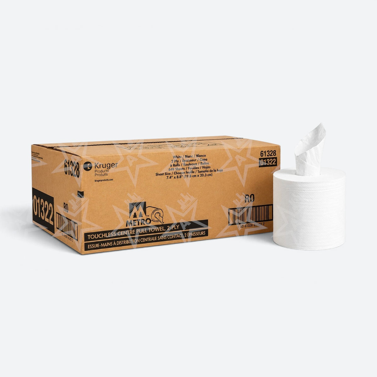 Kruger Metro Centerpull Towel Paper 600' (6 Rolls Per Case)