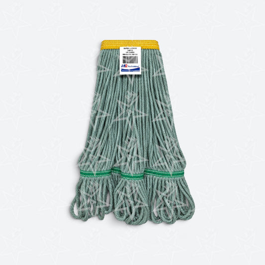 M2 Professional Super Looper Narrow Band Loop-End Wet Mop Green, 24oz