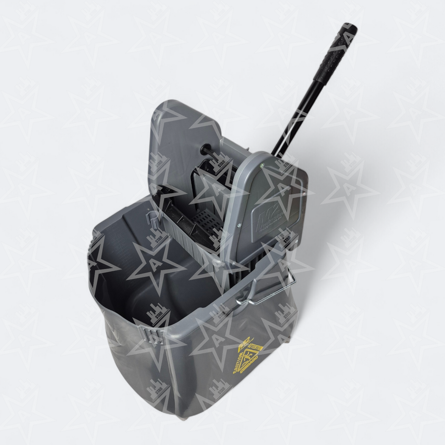 M2 Professional 40Qt Elephant Down Press Mop Bucket, Grey