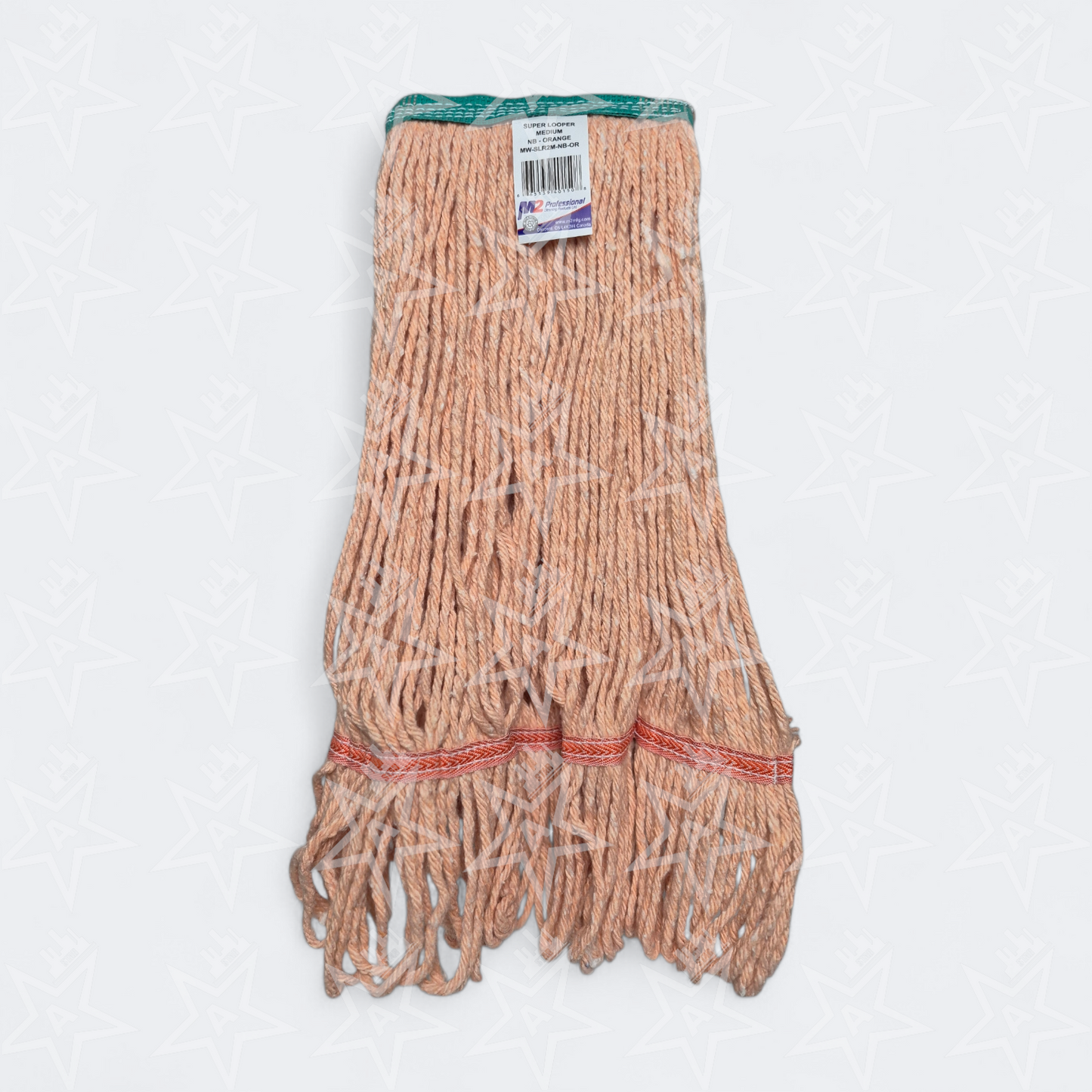 M2 Professional Super Looper Narrow Band Loop-End Wet Mop Orange, 20oz