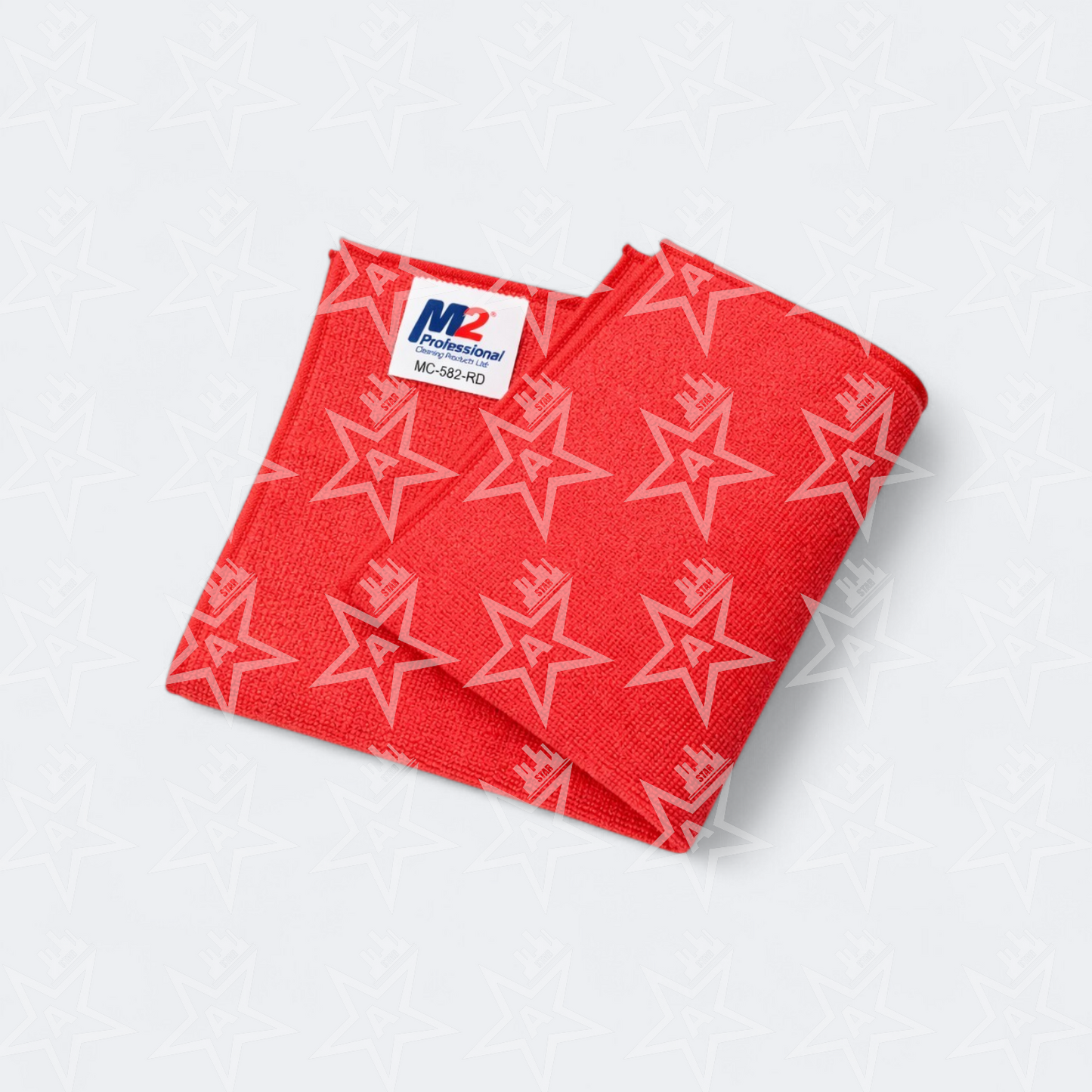 M2 Professional Sani-Pro Light Microfiber Cloths 16"x16" 240GSM, 12 Pack (Available In Multiple Colors)