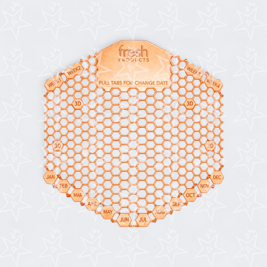 Fresh Products Wave3D Urinal Screens, Mango (10 Per Pack)