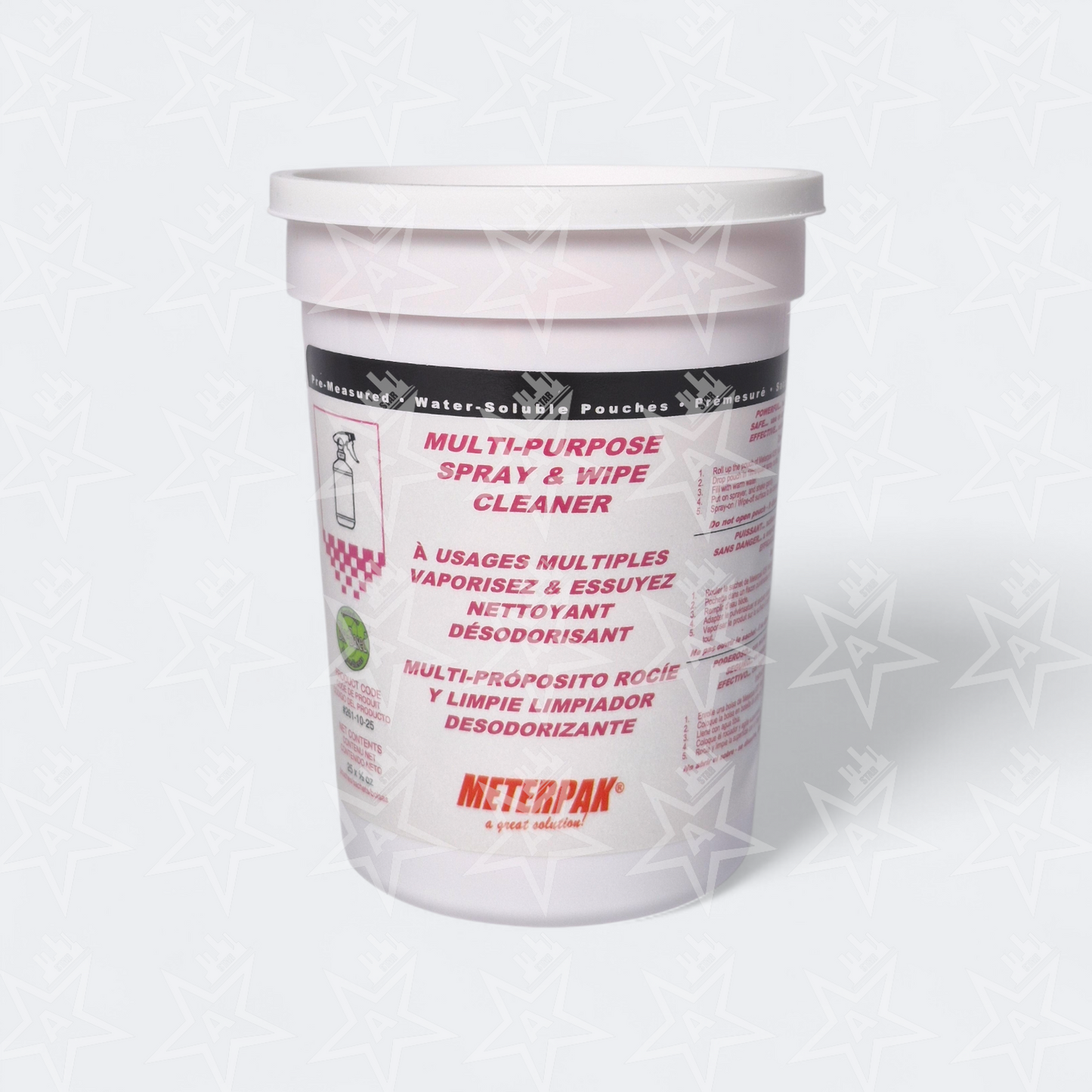 METERPAK Multi-Purpose Spray & Wipe Cleaner (25 Packs Per Tub)