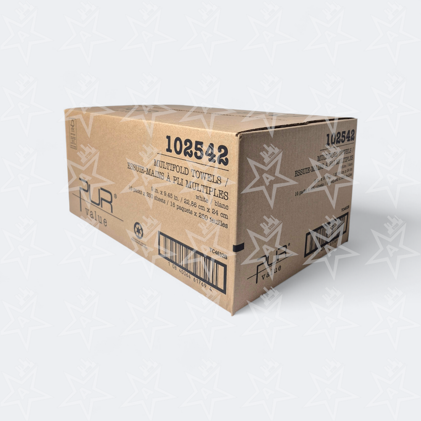 PUR Value Multifold White, 250 Sheet (16 Packs Per Case)