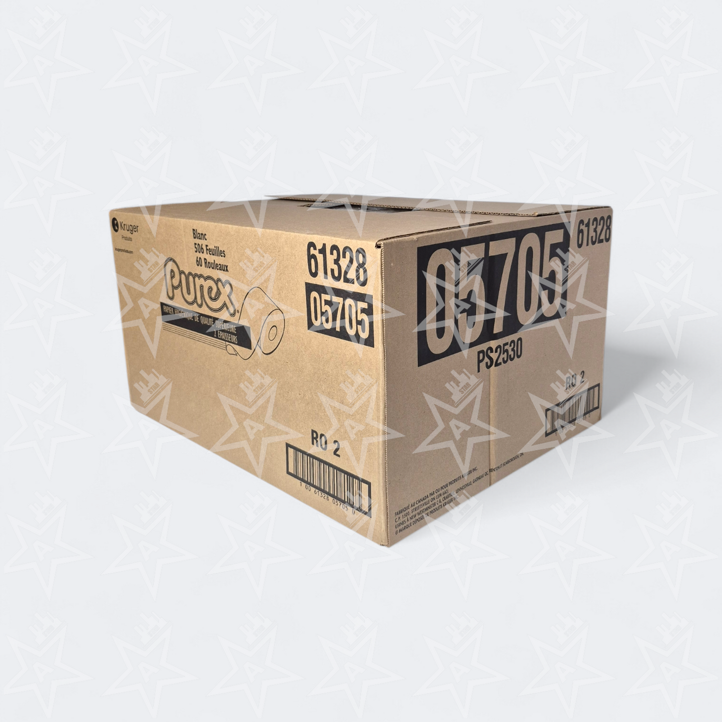 Kruger Purex Bathroom Tissue 2 Ply (60 Rolls, 506 Sheets)