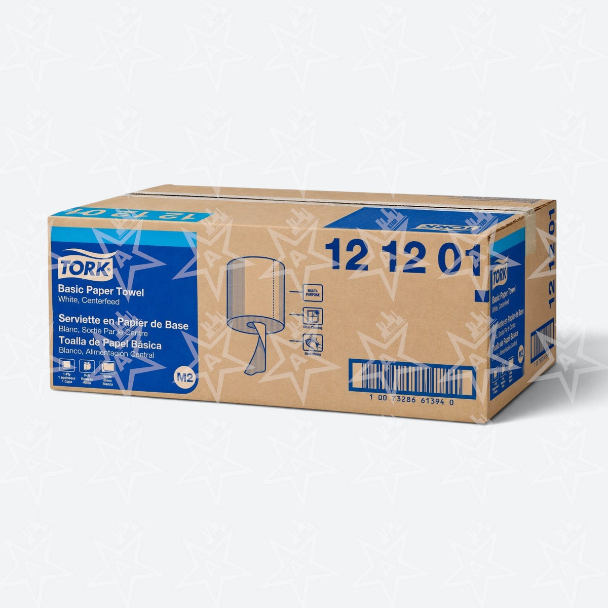 Tork SCA Tork 9" x 11.8" Centerfeed Paper Wiper White M2 590 Feet (6 Rolls Per Case), alternate view