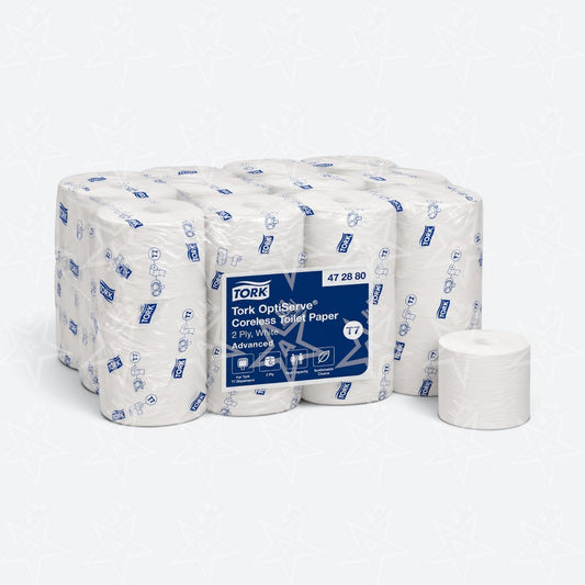 Tork SCA Tork OptiServe 2 Ply Coreless Toilet Paper 1000 Sheet (36 Rolls Per Case)