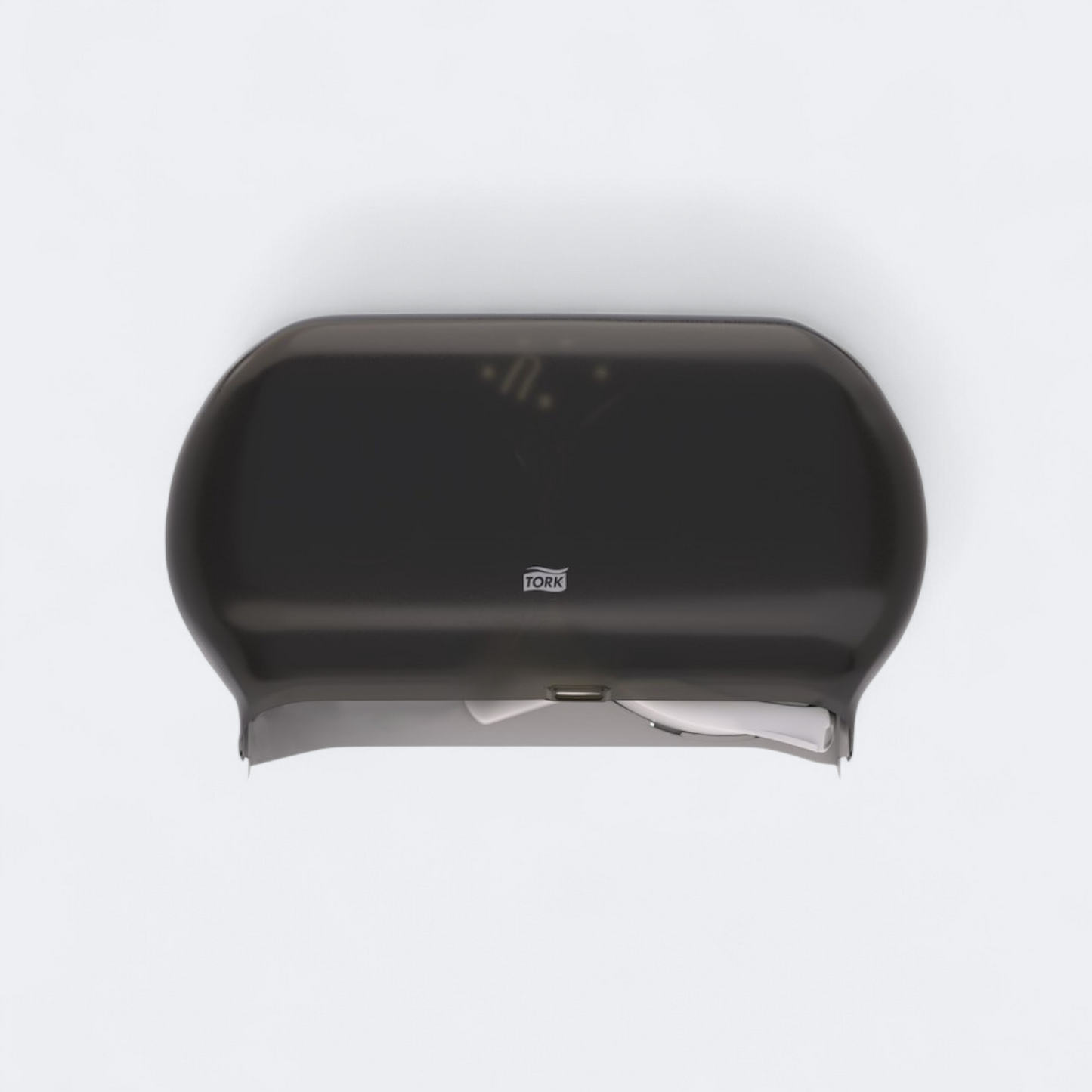 Tork Twin Jumbo Toilet Paper Roll Dispenser, Smoke