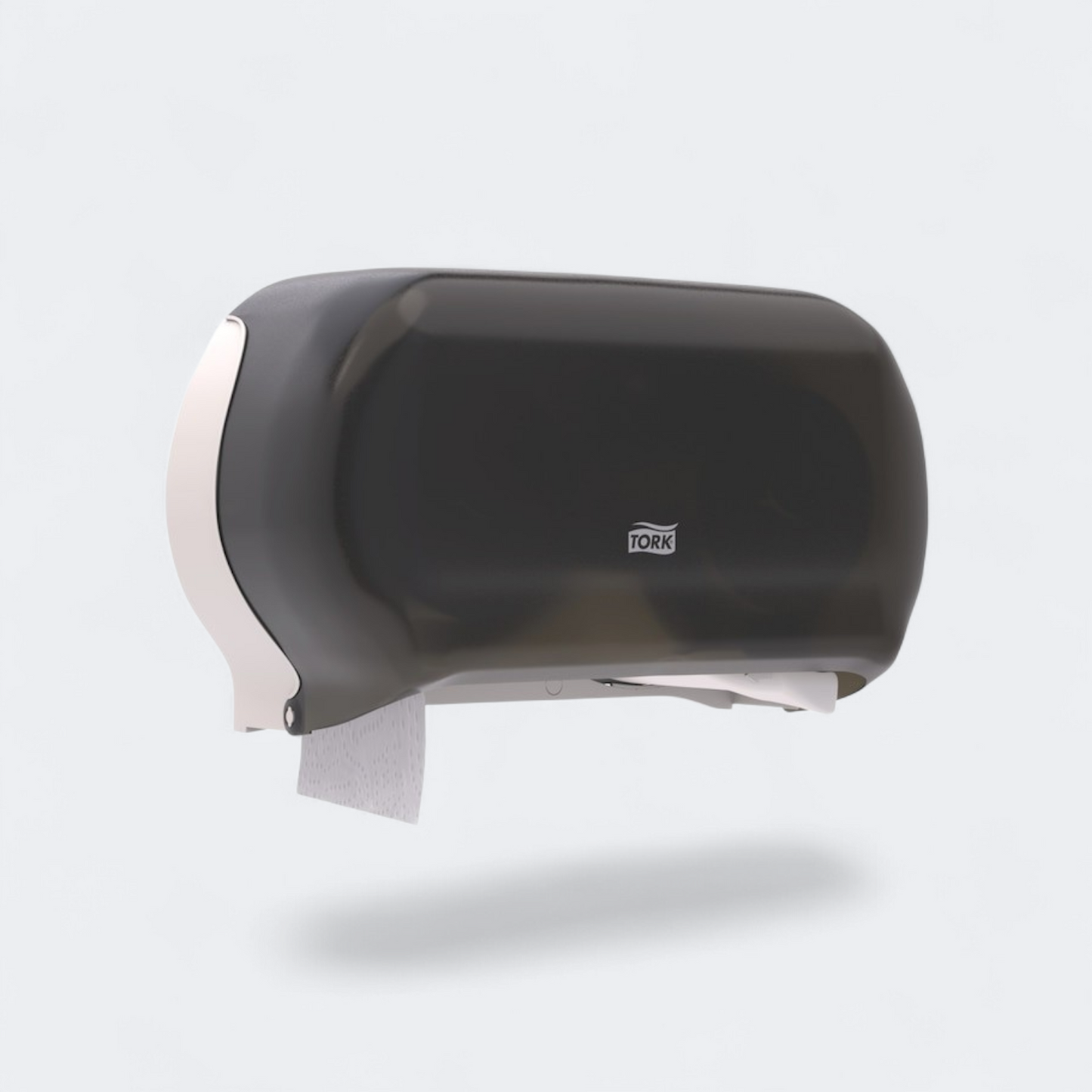 Tork Twin Jumbo Toilet Paper Roll Dispenser, Smoke