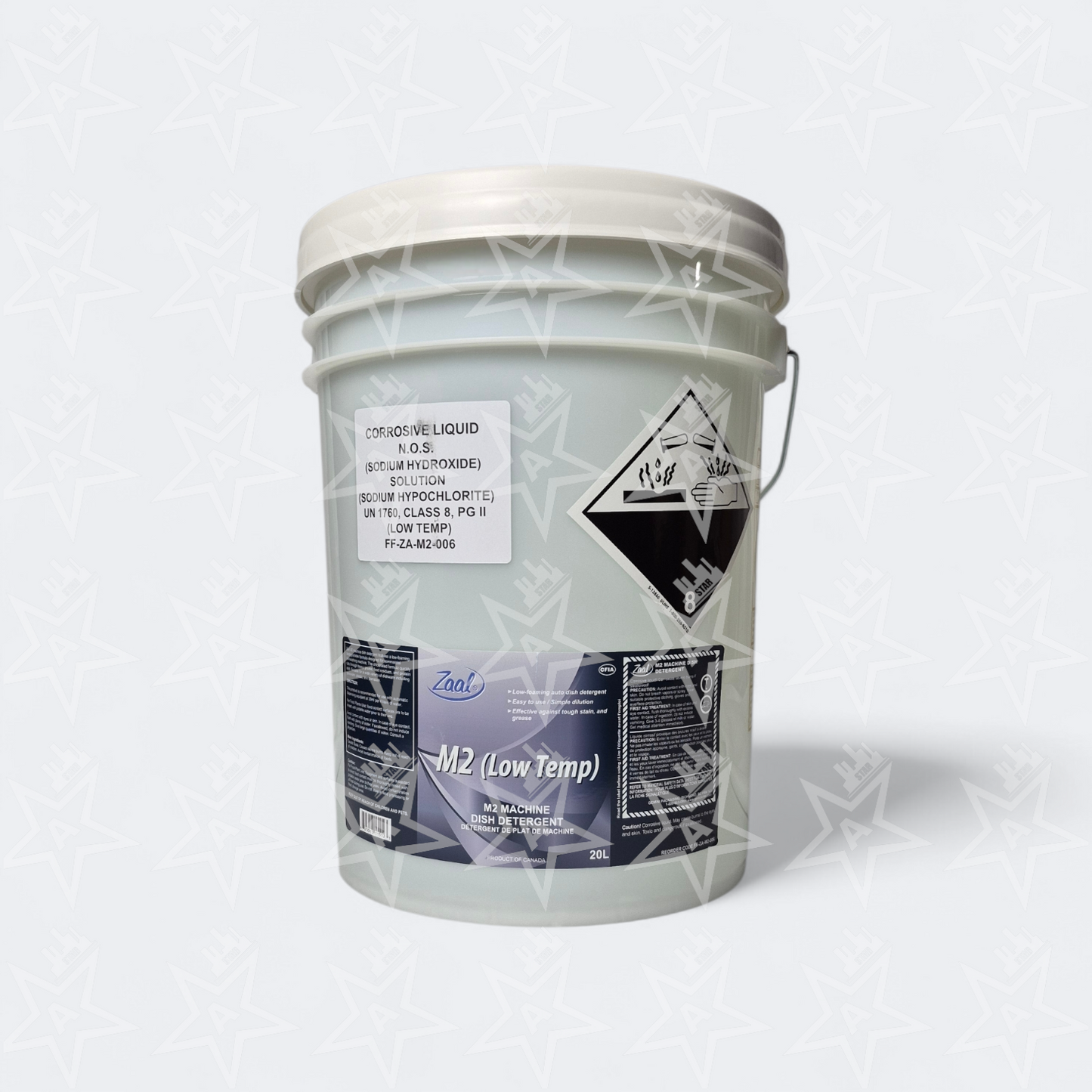 Zaal M2 Low Temp Dish Detergent, 20L