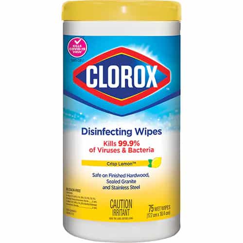 Clorox Crisp Lemon Disinfecting Wipes, 75 Count