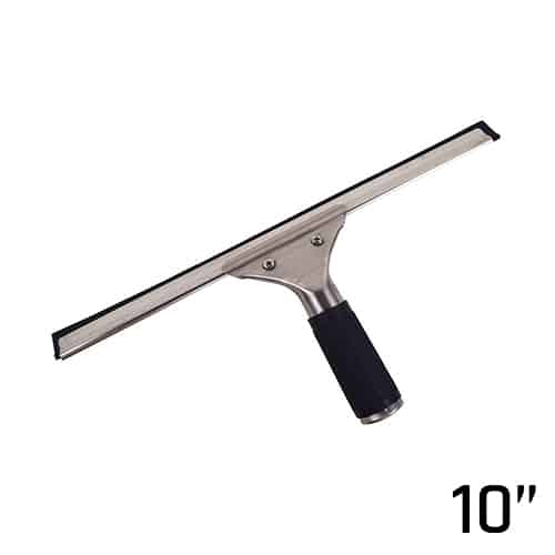 Globe 10″ Stainless Steel Squeegee, Complete With Channel And Rubber