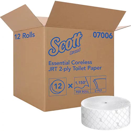 Kimberly Clark Scott Essential Coreless Jumbo Roll Toilet Paper (12 Roll/ 1150 Sheet)
