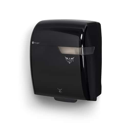 Kruger Titan Bold Electronic Hybrid Roll Towel Dispenser (Black)