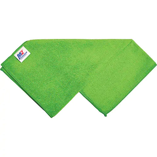 M2 Professional 250GSM Microfibre Cloths 16x16, Green (Pack of 12)