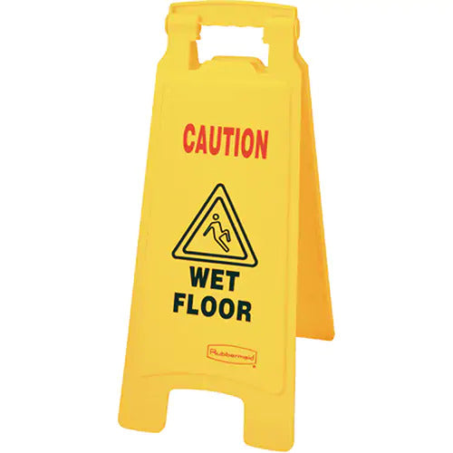 Rubbermaid Wet Floor Sign, English, Yellow