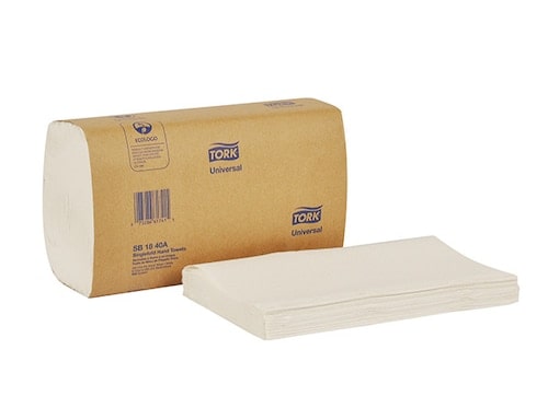 Tork Universal Singlefold Hand Towel Paper, 1 Ply, White (250 Sheets/ 16 Packs)